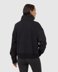 Tentree Milner Mock Neck -Tentree Store Black 14 Snap Color Block Fleece Sweatshirt TCW5953 0164 2