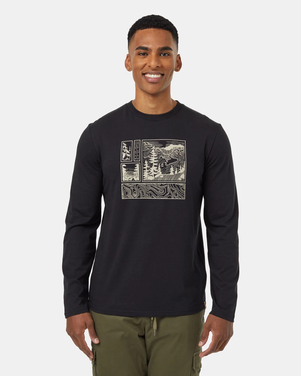 Tentree Topography Stamp Longsleeve 3 Tentree Topography Stamp Longsleeve