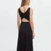 Tentree Cavell Dress 1 Tentree Cavell Dress -Tentree Store Black Cut Out Back Fit Flare Dress TCW6214 0164 1