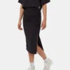 Tentree Pendle Skirt 1 Tentree Pendle Skirt -Tentree Store Black High Rise Midi Fleece Skirt TCW5696 0164 5