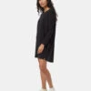 Tentree TreeBlend Longsleeve Dress 2 Tentree TreeBlend Longsleeve Dress -Tentree Store Black Knee Length Relaxed Longsleeve Dress TCW5690 0164 1