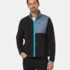Tentree Recycled MicroFleece Contrast Full Zip 2 Tentree Recycled MicroFleece Contrast Full Zip -Tentree Store Black Mock Neck Color Block Fleece Zip Up TCM6073 3679 4
