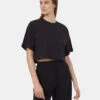 Tentree Laurelwood Crop T-Shirt 1 Tentree Laurelwood Crop T-Shirt -Tentree Store Black Organic Cotton Crew Neck Cropped Shortsleeve T Shirt TCW5751 0164 4