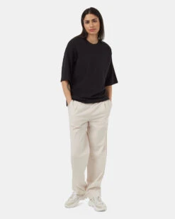 Tentree Store -Tentree Store Black Organic Cotton Crew Neck Oversized Shortsleeve T Shirt TCW5750 0164 1