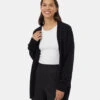 Tentree Prairies Cardigan 2 Tentree Prairies Cardigan -Tentree Store Black Organic Cotton Relaxed Fit Cardigan TCW6038 0164 4