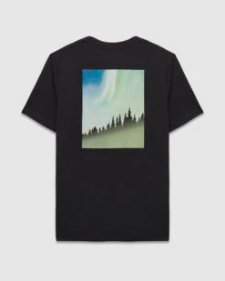 Tentree Northern Aurora T-Shirt 10 Tentree Northern Aurora T-Shirt -Tentree Store Black Printed Graphic TreeBlend T Shirt TCM6279 5724 2