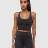 Tentree Elfin Bra 2 Tentree Elfin Bra -Tentree Store Black Recycled Sports Bra Top TCW6232 0164 1