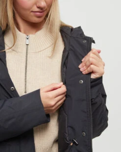 Tentree Nimbus Insulated Rain Jacket 16 Tentree Nimbus Insulated Rain Jacket -Tentree Store Black Relax Water Repellant Hooded Rain Jacket TCW5970 0164 3