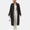 Tentree Tencel Trench 1 Tentree Tencel Trench -Tentree Store Black Relaxed Belted Midi Length Trench Coat TCW5711 0164 5
