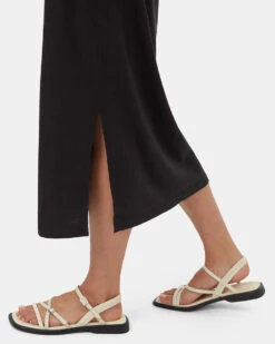 Tentree TreeBlend V-Neck Midi Dress 11 Tentree TreeBlend V-Neck Midi Dress -Tentree Store Black Relaxed V Neck Cap Sleeve Midi Length Dress TCW5706 0164 4