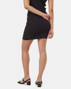 Tentree Rib Knit Mini Skirt 7 Tentree Rib Knit Mini Skirt -Tentree Store Black Rib Knit Mini Skirt TCW4955 0164 3