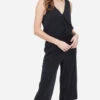 Tentree Blakely Jumpsuit -Tentree Store Black White Womens Lightweight Tencel Jumpsuit TCW1844 0164 3