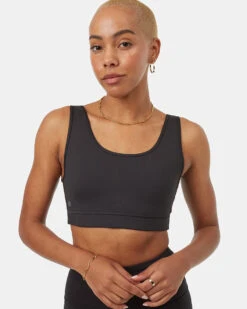 Tentree InMotion Double Scoop Bra -Tentree Store Black Women s Double Scoop Sports Bra TCW4768 0164 3