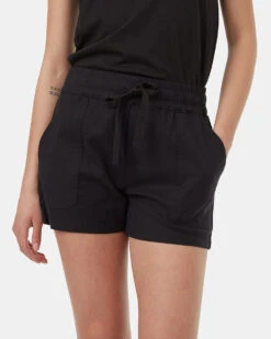 Tentree Hemp Stretch Instow Short -Tentree Store Black Womens Hemp Shorts TCW4362 0164 4
