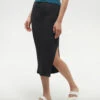 Tentree Walden Skirt 1 Tentree Walden Skirt -Tentree Store Black Womens High Rise Midi Skirt TCW4695 0164 3