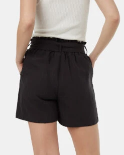 Tentree TreeLinen Paper Bag Short 10 Tentree TreeLinen Paper Bag Short -Tentree Store Black Womens Paper Bag Shorts TCW5000 0164 4