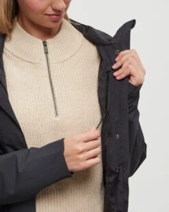 Tentree Nimbus Long Rain Jacket 18 Tentree Nimbus Long Rain Jacket -Tentree Store Black Womens Recycled Polyester Rain Jacket TCW4649 0164 3