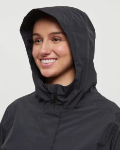 Tentree Nimbus Long Rain Jacket 16 Tentree Nimbus Long Rain Jacket -Tentree Store Black Womens Recycled Polyester Rain Jacket TCW4649 0164 6