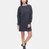 Tentree Fleece Crew Dress 1 Tentree Fleece Crew Dress -Tentree Store BlackWomen sCrewNeckSweaterDress TCW2451 0451
