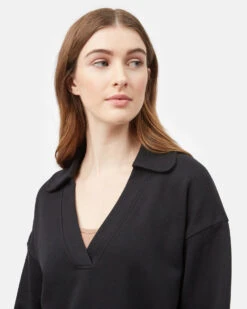 Tentree Treefleece Grove Sweatshirt 10 Tentree Treefleece Grove Sweatshirt -Tentree Store BlackWomen sOversizedVNeckCollarSweatshirtTCW4805 0164 0218 3