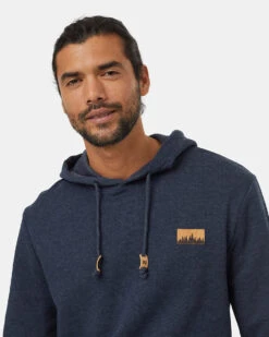 Tentree Juniper Cork Patch Hoodie 10 Tentree Juniper Cork Patch Hoodie -Tentree Store Blue Eco Friendly Drawcord Graphic Hoodie TCM6004 3534 3