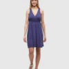 Tentree Cottonwood Dress 2 Tentree Cottonwood Dress -Tentree Store Blue EcoTech Jersey Regular Faux Wrap Dress TCW6213 4171 4