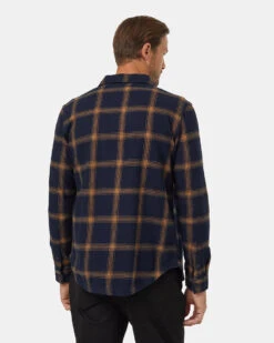 Tentree Kapok Flannel Colville 8 Tentree Kapok Flannel Colville -Tentree Store Blue Mens Button Up Shirt TCM4652 3562 2