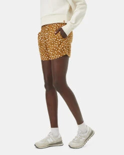 Tentree EcoWoven Crepe Short -Tentree Store Brown High Rise Patterned Pull On Shorts TCW5863 3340 4