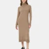 Tentree Highline Turtleneck Maxi Dress 2 Tentree Highline Turtleneck Maxi Dress -Tentree Store Brown Organic Cotton Turtleneck Maxi Dress TCW5367 2871 1