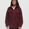 Tentree Sunday Jacket 2 Tentree Sunday Jacket -Tentree Store Burgundy Boucle Oversized Fit Fleece Jacket TCW5349 5596 1