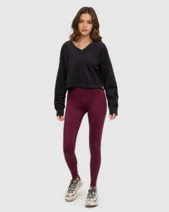 Tentree Store -Tentree Store Burgundy InMotion High Rise Legging TCW6228 5596 2