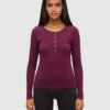 Tentree Knowles Henley -Tentree Store Burgundy Slim Ribbed Edge Longsleeve Henley TCW6246 5596 2