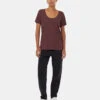 Tentree Hemp Scoop Neck T-Shirt 2 Tentree Hemp Scoop Neck T-Shirt -Tentree Store Burgundy Women s Hemp Scoop Neck Top TCW4318 2050 1