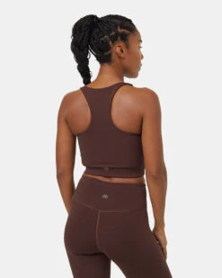 Tentree InMotion Longline Active Bra -Tentree Store Burgundy Womens Recycled Sports Bra Top TCW3888 3428 2
