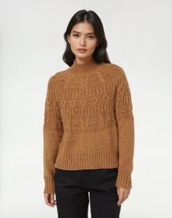 Tentree Highline Pom Mock Neck Sweater