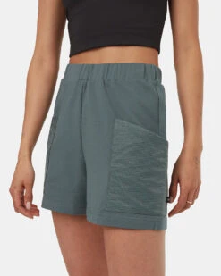 Tentree SoftTerry Light Contrast Short -Tentree Store Green High Rise Relaxed Shorts TCW5682 3337 3