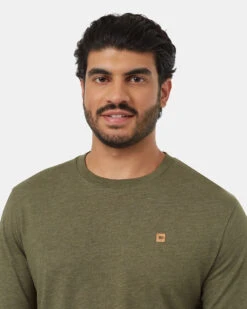 Tentree TreeBlend Classic Longsleeve 8 Tentree TreeBlend Classic Longsleeve -Tentree Store Green Mens Long Sleeve Crew Neck Sweatshirt TCM2607 0464 3