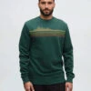 Tentree Retro TreeLine Crew -Tentree Store Green Printed Graphic TreeFleece Crew TCM6585 5776 3