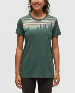 Tentree Retro Juniper T-Shirt 9 Tentree Retro Juniper T-Shirt -Tentree Store Green Regular Fit Crew Neck T shirt TCW2447 5693 2