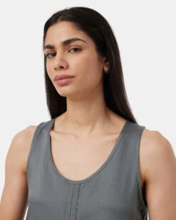 Tentree Tencel Midi Dress -Tentree Store Green Scoop Neck A Line Midi Dress TCW6080 3180 3