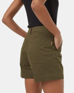 Tentree Twill High Waist Short 11 Tentree Twill High Waist Short -Tentree Store Green Womens Hise Rise Shorts TCW4296 0012 4