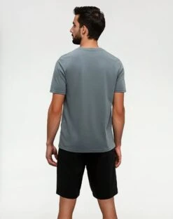 Tentree Breaker T-Shirt 8 Tentree Breaker T-Shirt -Tentree Store Grey Regular Fit Printed Graphic T shirt TCM6215 5435 4