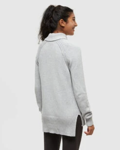 Tentree Spokane Sweater -Tentree Store Grey Relax Organic Cotton Woven Sweater TCW6325 1512 3