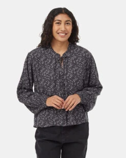 Tentree EcoWoven Crepe Smocked Blouse