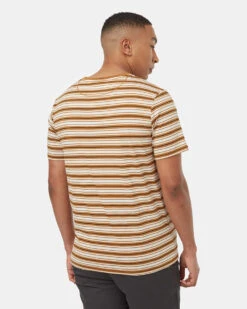 Tentree TreeBlend Stripe Button Pocket T-Shirt 8 Tentree TreeBlend Stripe Button Pocket T-Shirt -Tentree Store Oatmeal Crew Neck Shortsleeve Striped T Shirt TCM5774 3352 4