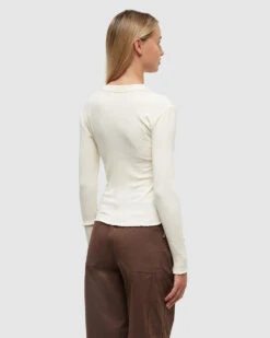 Tentree Newell Longsleeve -Tentree Store Oatmeal Rib Lettuce Edge Longsleeve TCW5333 2432 2