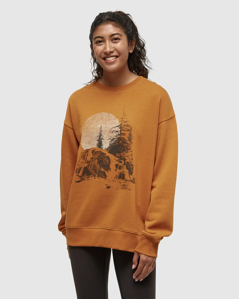 Tentree Store -Tentree Store Orange Crew Neck Graphic Longsleeve Sweatshirt TCW5950 5745 1 768x960 1
