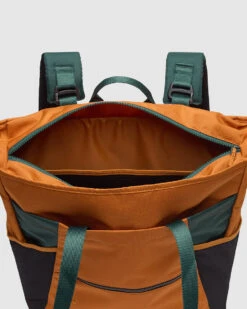 Tentree Gibsons Tote Pack -Tentree Store Orange Recycled Polyester Tote BackPack TAU6249 5820 4