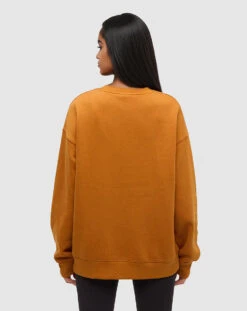 Tentree Autumn Flora Crew -Tentree Store Orange Relax Printed Graphic TreeFleece Crew TCW6586 5895 3