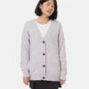 Tentree Highline Oversized Button Cardigan -Tentree Store Purple Women s Oversized Long Wool Cardigan TCW5907 2177 2